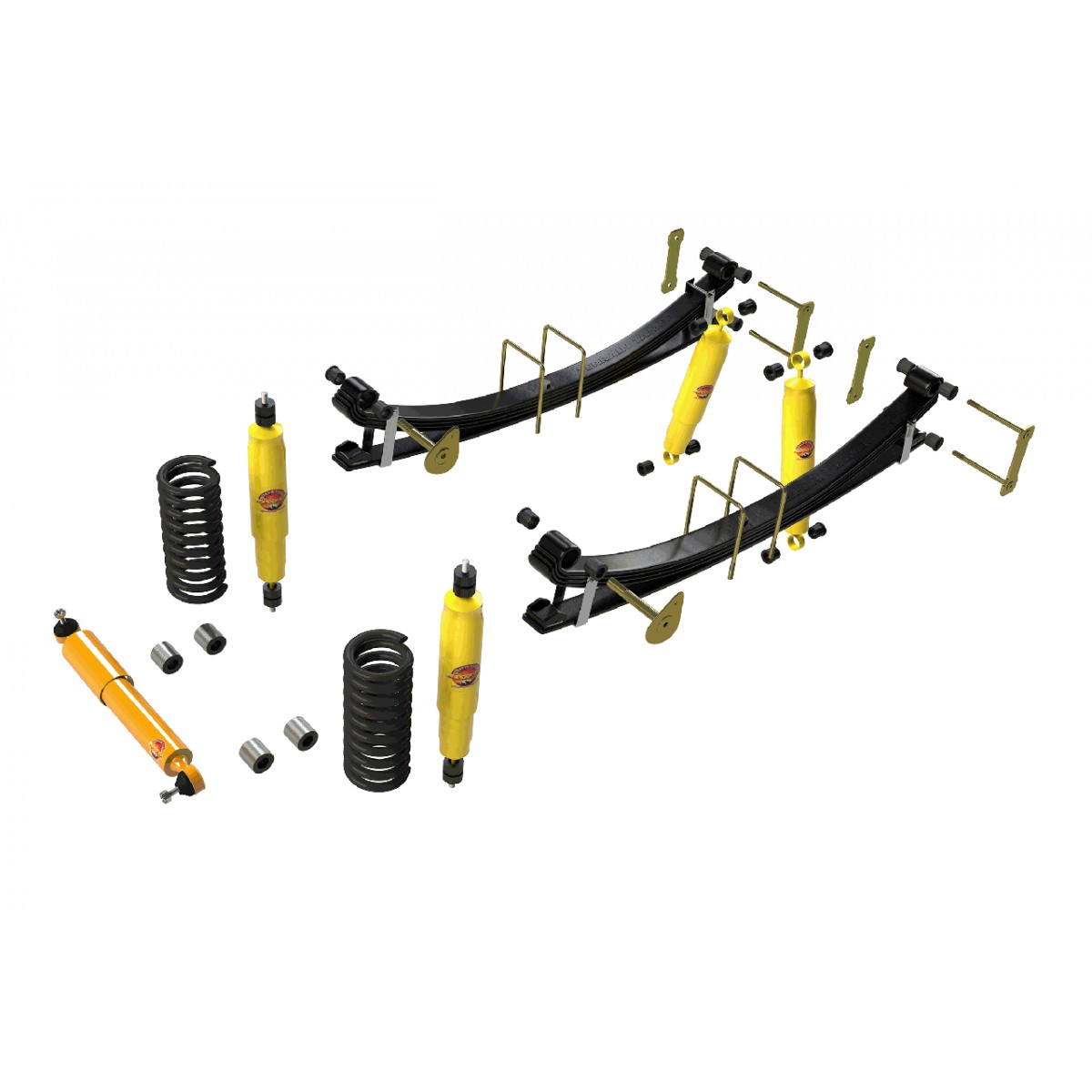 KIT SUSPENSION COMPLET +50MM CHARGE AV 100 KG /AR 800KG