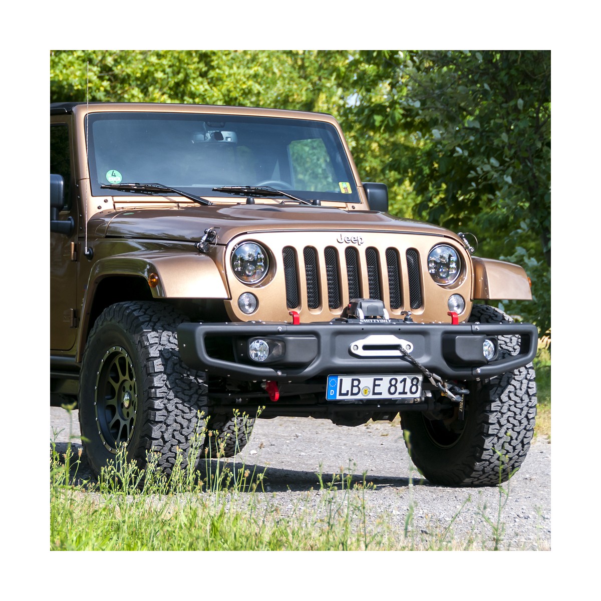 PARE CHOCS AVANT ACIER JEEP WRANGLER JK AVEC PLATINE