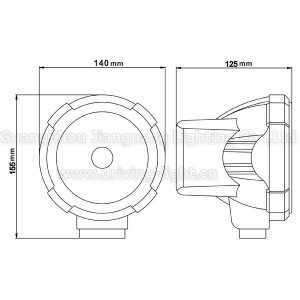 PHARES LONGUE PORTEE XENON HID 140mm ballast intégré FAISCEAU SPOT